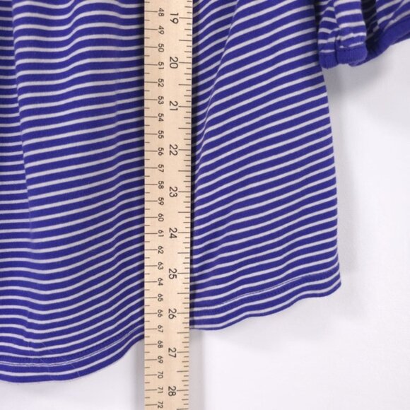 Boden‎ PORTUGAL MADE Scoop Striped Viscose Jersey Knit Top Pleated WL796 Size 12 - Picture 5 of 7